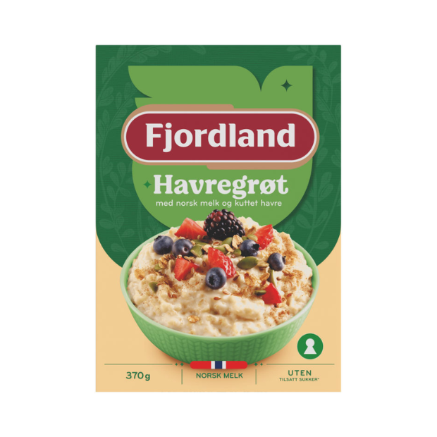 Oat Porridge - Havregrøt 370g Fjordland